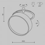 Встраиваемый светильник Maytoni DL024-18W4K-B Onda