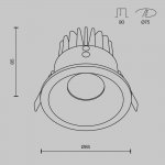 Встраиваемый светильник Maytoni DL034-L12W4K-D-W Zoom