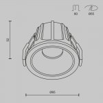 Встраиваемый светильник Maytoni DL043-01-10W4K-D-RD-WB Alfa LED