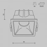 Встраиваемый светильник Maytoni DL043-01-10W4K-SQ-WB Alfa LED