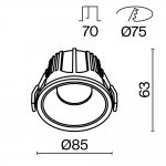 Maytoni DL043-01-15W3K-D-RD-WB Alfa LED