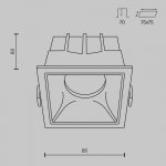 Встраиваемый светильник Maytoni DL043-01-15W4K-D-SQ-WB Alfa LED