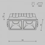 Встраиваемый светильник Maytoni DL043-02-10W4K-D-SQ-WB Alfa LED