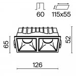 Встраиваемый светильник Maytoni DL043-02-10W4K-D-SQ-W Alfa LED