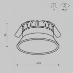 Встраиваемый светильник Maytoni DL055-24W3-4-6K-W Okno
