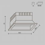 Встраиваемый светильник Maytoni DL056-8W3-4-6K-W Okno