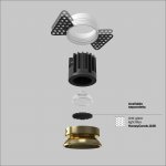 Встраиваемый светильник Maytoni DL058-12W3K-TRS-BS Round