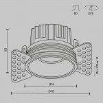 Встраиваемый светильник Maytoni DL058-12W4K-TRS-B Round
