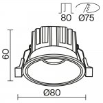 Встраиваемый светильник Maytoni DL058-12W4K-W Round