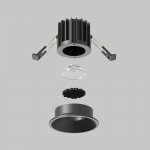 Встраиваемый светильник Maytoni DL058-7W2.7K-B Round