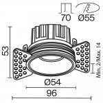 Встраиваемый светильник Maytoni DL058-7W3K-TRS-BS Round