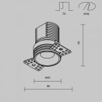 Встраиваемый светильник Technical DL059-7W4K-TRS-B