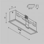 Встраиваемый светильник Technical DL066-12W3-6K-B
