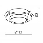 Встраиваемый светильник Maytoni DL086-GX53-RD-B Hoop