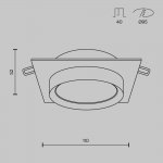 Встраиваемый светильник Maytoni DL086-GX53-SQ-WB Hoop