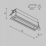 Встраиваемый светильник Technical DL100-6W2.7-3-4K-B