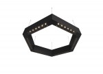 Donolux Led св-к накладной, 36W, 500х433мм, H71,5мм, 2560Lm, 48°, 3000К, IP20, корпус черный, черные модули, черный декор,  блок питания AC/DC 24V в комплекте