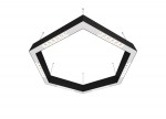 Donolux Led св-к накладной, 36W, 700х606мм, H71,5мм, 2330Lm, 48°, 3000К, IP20, корпус черный, белые модули, белый декор,  блок питания AC/DC 24V в комплекте