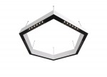 Donolux Led св-к накладной, 36W, 700х606мм, H71,5мм, 2590Lm, 34°, 3000К, IP20, корпус белый, черные модули, черный декор,  блок питания AC/DC 24V в комплекте