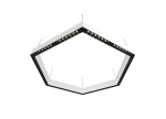 Donolux Led св-к накладной, 72W, 900х780мм, H71,5мм, 9380Lm, 34°, 3000К, IP20, корпус белый, черные модули, черный декор,  блок питания AC/DC 24V в комплекте