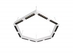 Donolux Led св-к накладной, 72W, 900х780мм, H71,5мм, 9380Lm, 34°, 3000К, IP20, корпус белый, черные модули, белый декор,  блок питания AC/DC 24V в комплекте