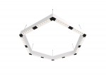 Donolux Led св-к накладной, 72W, 900х780мм, H71,5мм, 9380Lm, 34°, 3000К, IP20, корпус белый, белые модули, черный декор,  блок питания AC/DC 24V в комплекте