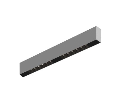 Donolux Led св-к накладной, 12W, 502х32мм, H71,5мм, 975Lm, 34°, 3000К, IP20, корпус алюминий, черные модули, черный декор, блок питания AC/DC 24V в комплекте