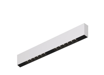 Donolux Led св-к накладной, 12W, 502х32мм, H71,5мм, 975Lm, 34°, 3000К, IP20, корпус белый, черные модули, черный декор, блок питания AC/DC 24V в комплекте