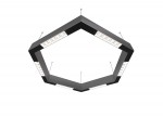 Donolux Led св-к подвесной, 36W, 700х606мм, H71,5мм, 2590Lm, 34°, 3000К, IP20, корпус алюминий, белые модули, черный декор,  блок питания AC/DC 24V в комплекте