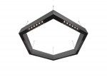 Donolux Led св-к подвесной, 36W, 700х606мм, H71,5мм, 2330Lm, 48°, 3000К, IP20, корпус алюминий, черные модули, черный декор,  блок питания AC/DC 24V в комплекте