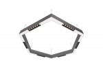 Donolux Led св-к подвесной, 36W, 900х780мм, H71,5мм, 2090Lm, 48°, 3000К, IP20, корпус алюминий, черные модули, белый декор,  блок питания AC/DC 24V в комплекте