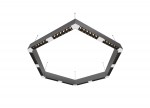 Donolux Led св-к подвесной, 72W, 900х780мм, H71,5мм, 9380Lm, 34°, 3000К, IP20, корпус алюминий, черные модули, белый декор,  блок питания AC/DC 24V в комплекте