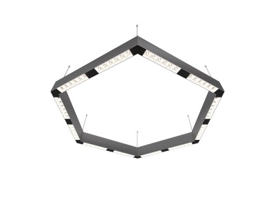 Donolux Led св-к подвесной, 72W, 900х780мм, H71,5мм, 9380Lm, 34°, 3000К, IP20, корпус алюминий, белые модули, черный декор,  блок питания AC/DC 24V в комплекте