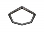 Donolux Led св-к подвесной, 72W, 900х780мм, H71,5мм, 8840Lm, 48°, 3000К, IP20, корпус алюминий, черные модули, черный декор,  блок питания AC/DC 24V в комплекте