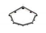 Donolux Led св-к подвесной, 72W, 900х780мм, H71,5мм, 8840Lm, 48°, 3000К, IP20, корпус алюминий, белые модули, черный декор,  блок питания AC/DC 24V в комплекте
