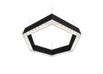 Donolux Led св-к подвесной, 36W, 500х433мм, H71,5мм, 2700Lm, 34°, 3000К, IP20, корпус черный, белые модули, белый декор,  блок питания AC/DC 24V в комплекте