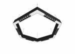 Donolux Led св-к подвесной, 36W, 700х606мм, H71,5мм, 2590Lm, 34°, 3000К, IP20, корпус черный, черные модули, белый декор,  блок питания AC/DC 24V в комплекте