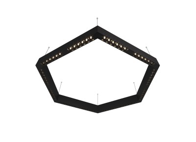 Donolux Led св-к подвесной, 72W, 900х780мм, H71,5мм, 9380Lm, 34°, 3000К, IP20, корпус черный, черные модули, черный декор,  блок питания AC/DC 24V в комплекте