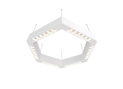 Donolux Led св-к подвесной, 36W, 500х433мм, H71,5мм, 2700Lm, 34°, 3000К, IP20, корпус белый, белые модули, белый декор,  блок питания AC/DC 24V в комплекте