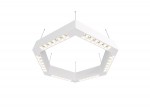 Donolux Led св-к подвесной, 36W, 500х433мм, H71,5мм, 2700Lm, 34°, 3000К, IP20, корпус белый, белые модули, белый декор,  блок питания AC/DC 24V в комплекте