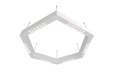 Donolux Led св-к подвесной, 36W, 700х606мм, H71,5мм, 2590Lm, 34°, 3000К, IP20, корпус белый, белые модули, белый декор,  блок питания AC/DC 24V в комплекте