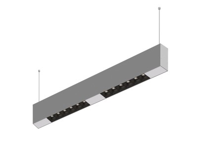 Donolux Led св-к подвесной, 12W, 502х32мм, H71,5мм, 975Lm, 34°, 3000К, IP20, корпус алюминий, черные модули, белый декор, блок питания AC/DC 24V в комплекте