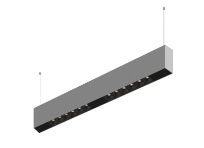 Donolux Led св-к подвесной, 12W, 502х32мм, H71,5мм, 925Lm, 48°, 3000К, IP20, корпус алюминий, черные модули, черный декор, блок питания AC/DC 24V в комплекте