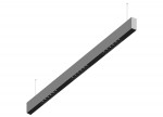 Donolux Led св-к подвесной, 18W, 1002х32мм, H71,5мм, 1245Lm, 48°, 3000К, IP20, корпус алюминий, черные модули, черный декор, блок питания AC/DC 24V в комплекте