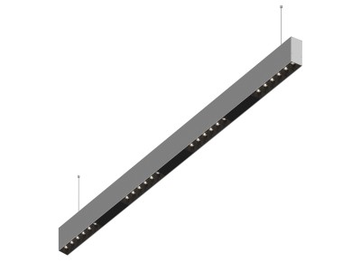 Donolux Led св-к подвесной, 24W, 1002х32мм, H71,5мм, 1850Lm, 48°, 3000К, IP20, корпус алюминий, черные модули, черный декор, блок питания AC/DC 24V в комплекте