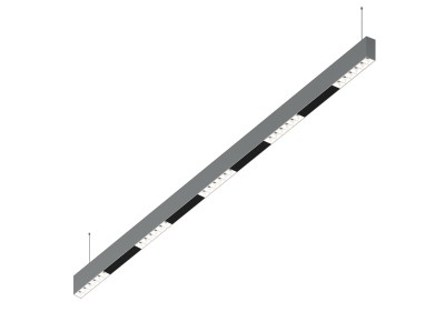 Donolux Led св-к подвесной, 30W, 1502х32мм, H71,5мм, 2315Lm, 48°, 3000К, IP20, корпус алюминий, белые модули, черный декор, блок питания AC/DC 24V в комплекте