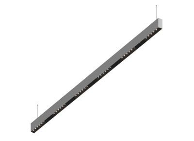 Donolux Led св-к подвесной, 36W, 1502х32мм, H71,5мм, 2775Lm, 48°, 3000К, IP20, корпус алюминий, черные модули, черный декор, блок питания AC/DC 24V в комплекте