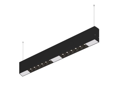 Donolux Led св-к подвесной, 12W, 502х32мм, H71,5мм, 975Lm, 34°, 3000К, IP20, корпус черный, черные модули, белый декор, блок питания AC/DC 24V в комплекте