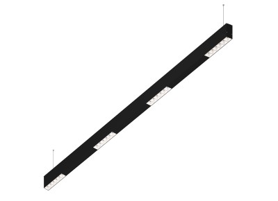 Donolux Led св-к подвесной, 24W, 1502х32мм, H71,5мм, 1745Lm, 34°, 3000К, IP20, корпус черный, белые модули, черный декор, блок питания AC/DC 24V в комплекте