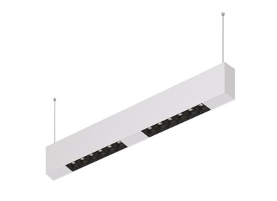 Donolux Led св-к подвесной, 12W, 502х32мм, H71,5мм, 975Lm, 34°, 3000К, IP20, корпус белый, черные модули, белый декор, блок питания AC/DC 24V в комплекте